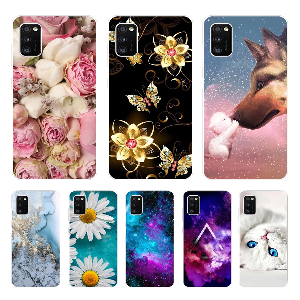 Phone Case For Samsung Galaxy A41 Case Silicone Painted Soft TPU Back Cover For Samsung Galaxy A41 A415F Case Bumper Coque Funda