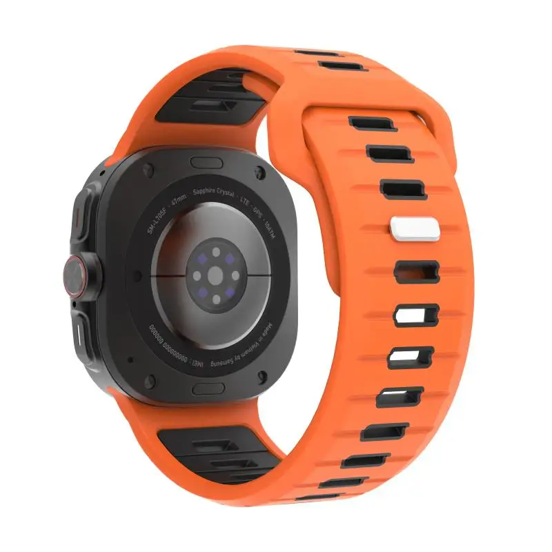 Sportliches Silikonarmband für Samsung Galaxy Watch Ultra2 2026, weiches zweifarbiges Band für Samsung Galaxy 7 Ultra 47mm, nahtloses Uhrenarmband – Detail 9