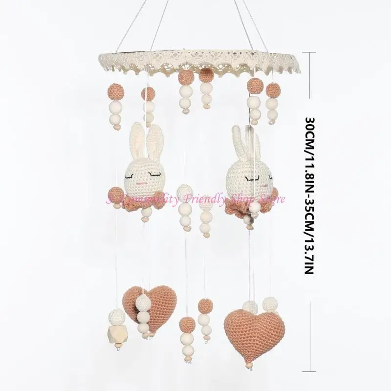 85AE Giường Đồ Chơi Trẻ Đồ Chơi Lục Lạc Cho Trẻ Sơ Sinh Đồ Chơi Cũi Động Bằng Gỗ Cho Bé