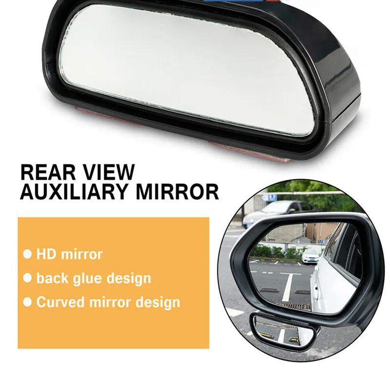 1Pcs 360 Degree Stick On Blind Spot Mirror Car Reverse Parking Road Safety Wide Angle Convex Rearview Auxiliary Rear View Mirror