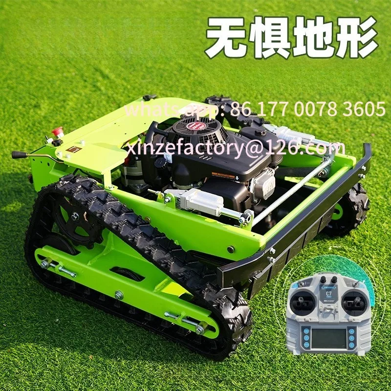 

Customizable all-terrain remote control lawn mower crawler type household small automatic intelligent grass shredder