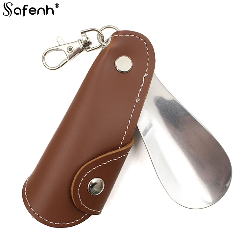 Metallic Leather Shoehorn Portable Unisex Shoe Lifter Buckle Shoe Drawer In A Variety Of Colors