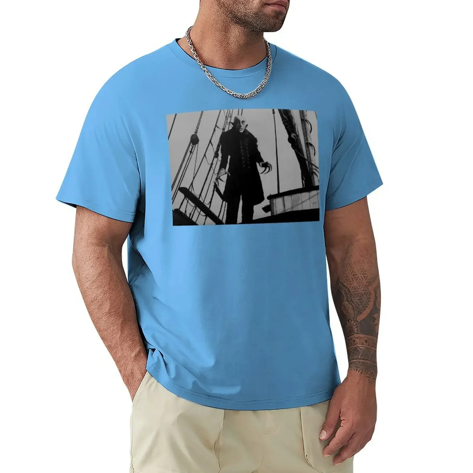 2024 korean fashion summer tops men graphic t shirts Nosferatu vintage T-shirt  men clothing Casual T-shirts man Cartoon image 6