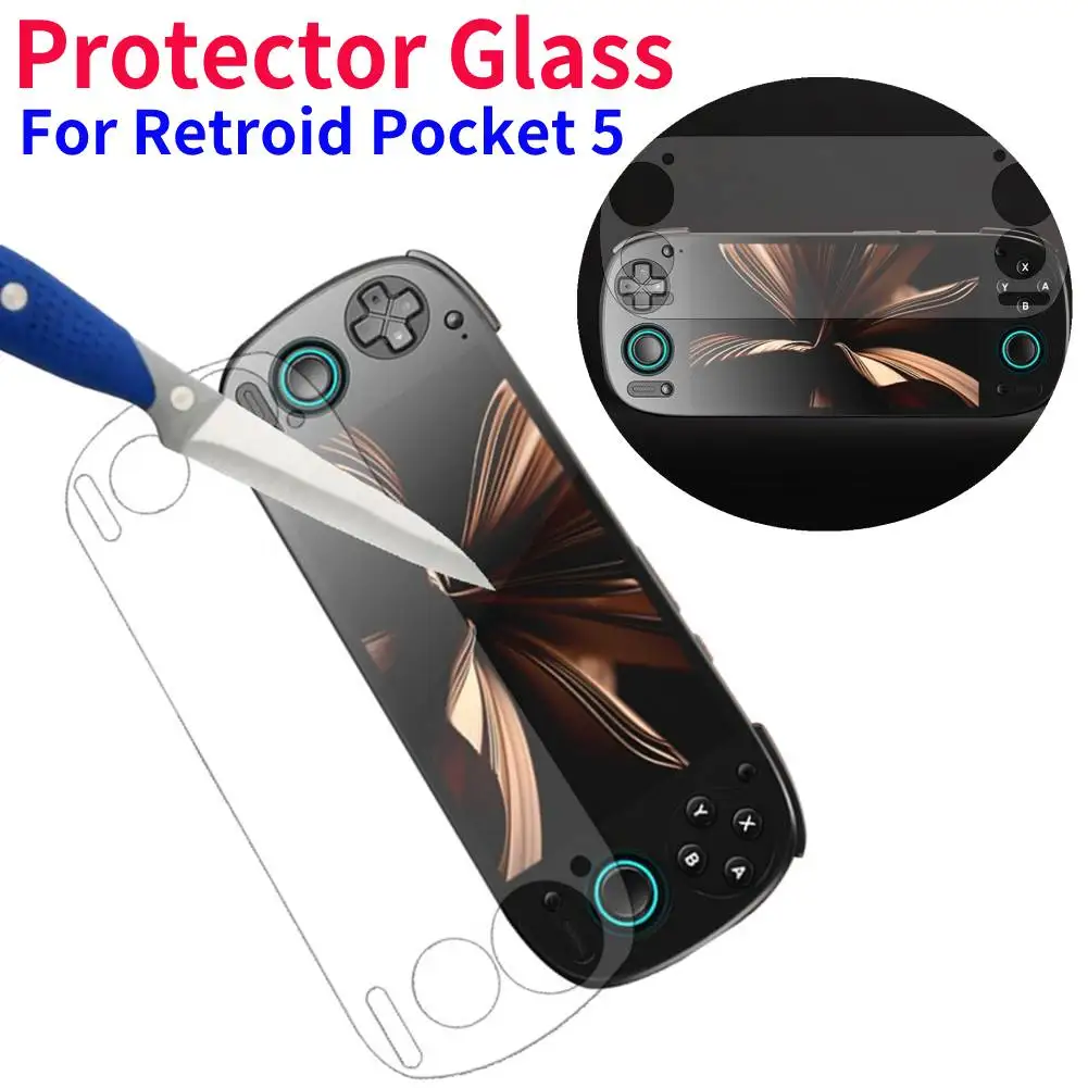 Ultra Clear Tempered Glass Screen Protector for Retroid Pocket 5 Game Console Full Coverage Anti Scratch Film