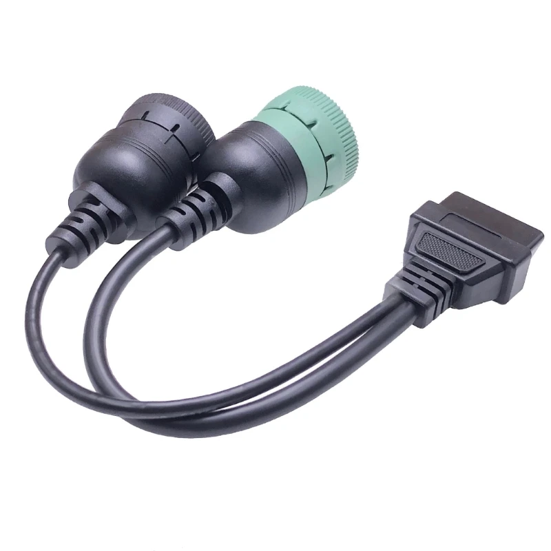 6 Pin J1708 or 9 Pin J1939 to 16 Pin OBD2 OBDII Adapter Cable Heavy Duty Truck Car Accessories