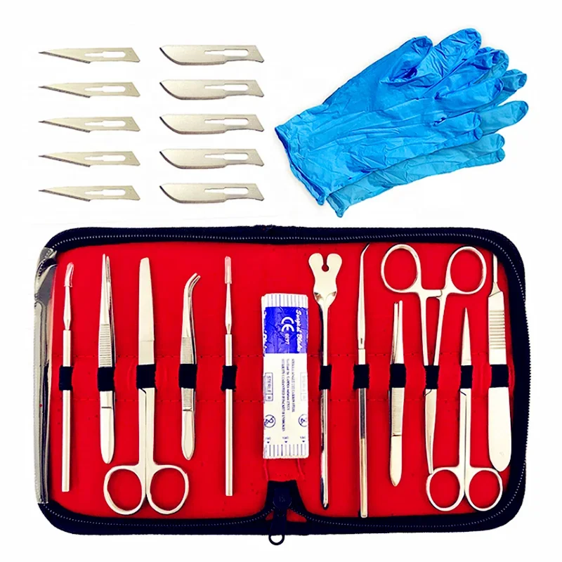 

22 pcs Biological Anatomy Tool Stainless Steel Dissection Scissors Suture Practice Kit