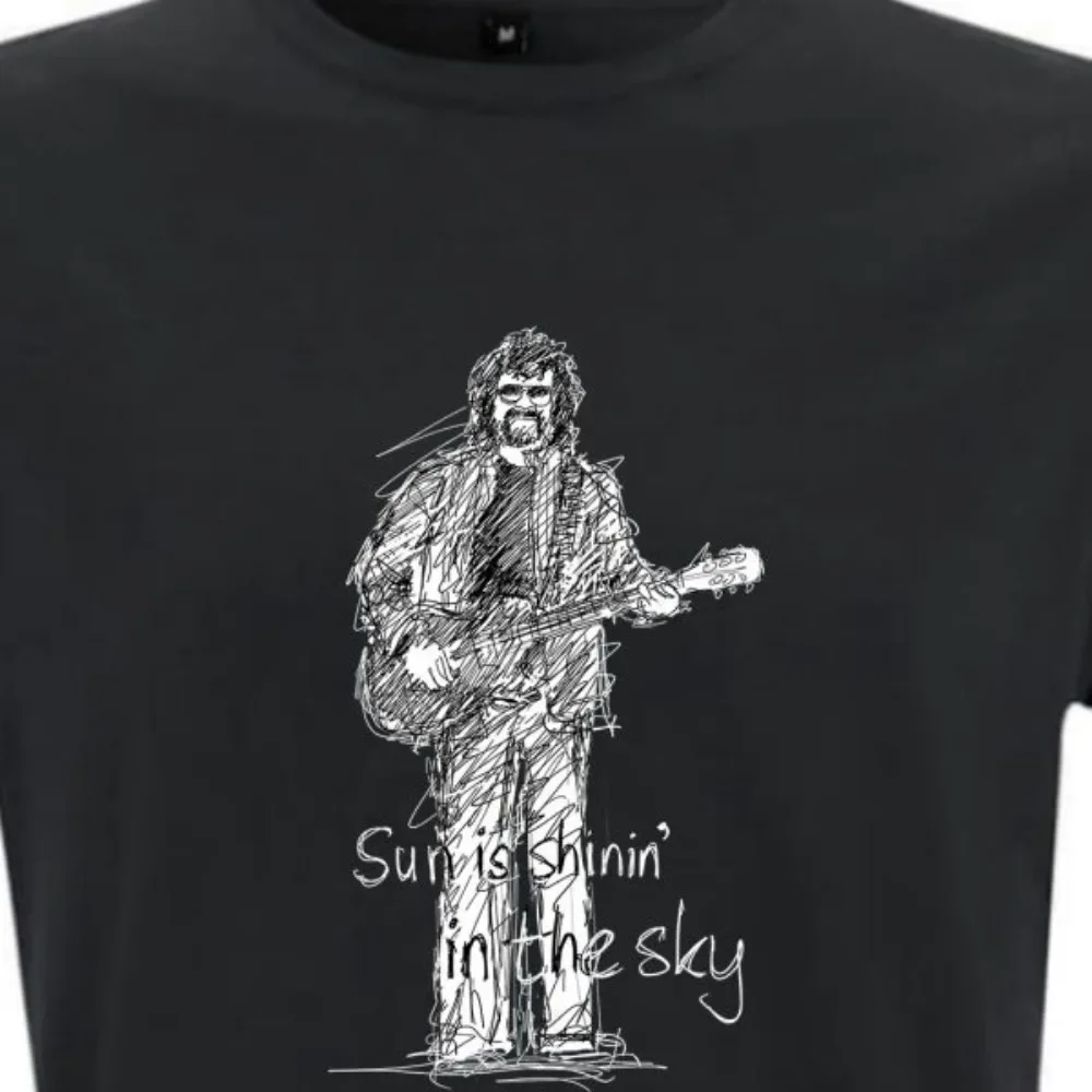 20 116_Jeff_Lynne_–_ELO تي شيرت بنمط مرسومة يدويًا على الطراز الهزلي لكل من الرجال والنساء في الصيف #2