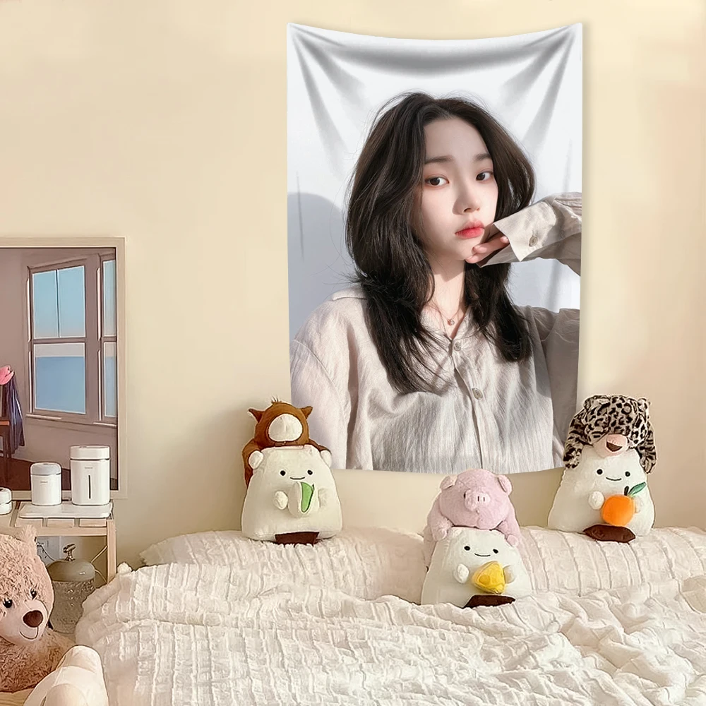 Kpop Idol Karina Tapestry, aespa Girl Group Wall Hanging, Bedroom Living Room Backdrop Cloth, Concert Banner
