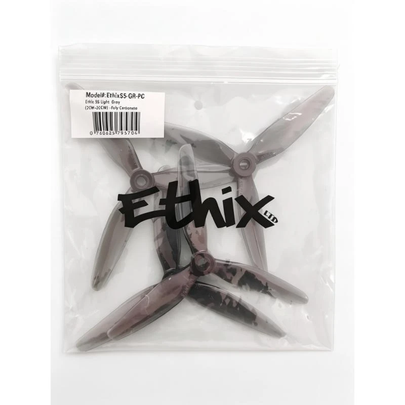 HQPROP Ethix S5 5040 5x4x3 5-Inch 3-Blade Propeller CW CCW for FPV Racing Drone Quadcopter - Lightweight High-Speed Propellers