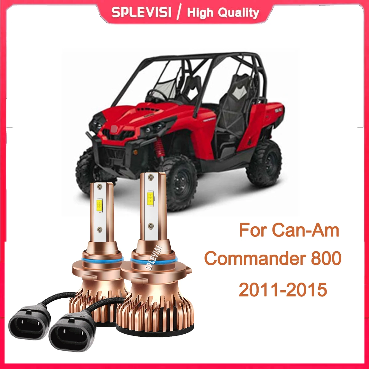 

2Pcs 9005 HB3 LED Headlight Headlamp Auto Light - 400% more night vision For Can-Am Commander 800: 2011 2012 2013 2014 2015