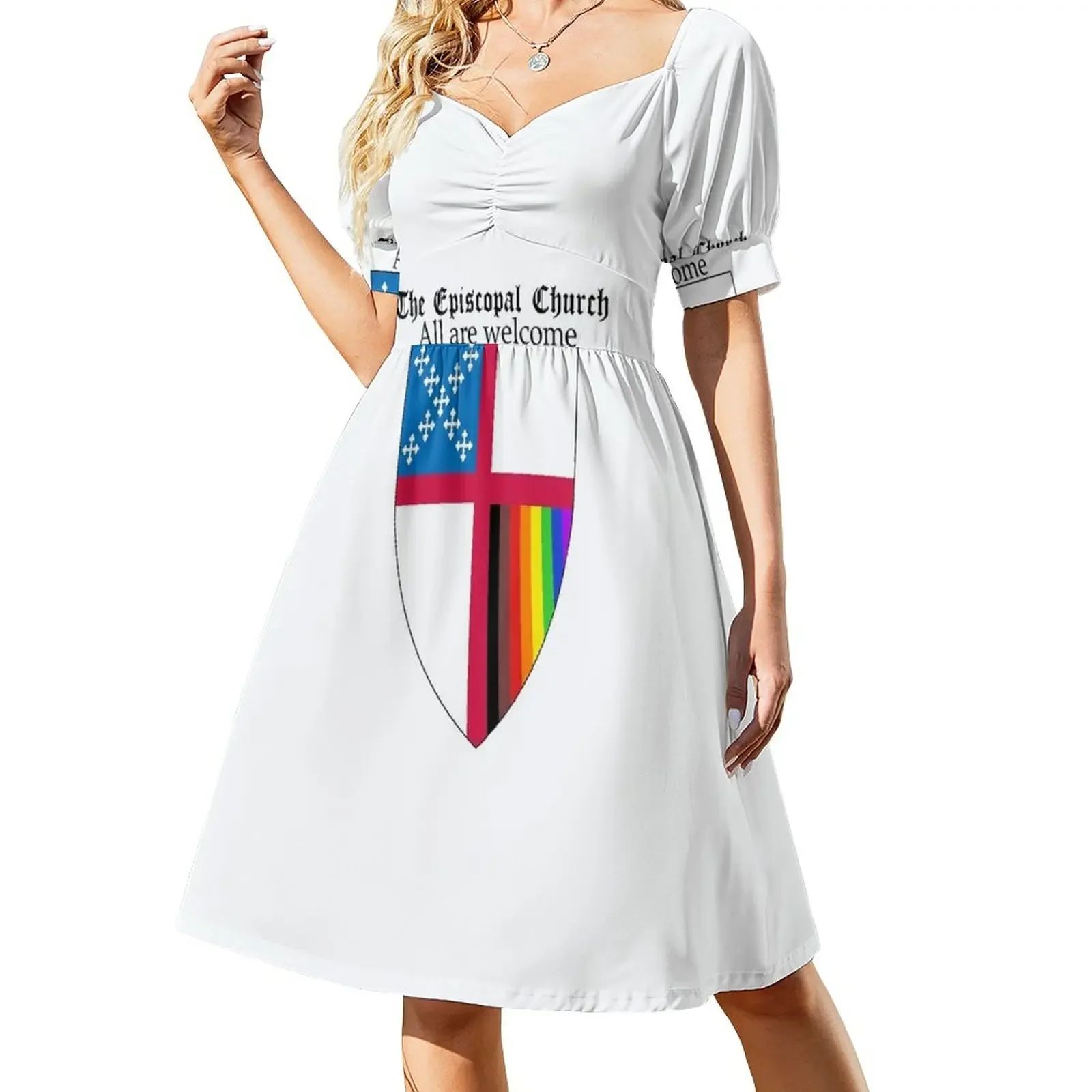 

Episcopal Church Shield with 8 Colours Rainbow Pride 1 Short-Sleeved Dress ladies dresses for women 2025 Women's summer dresses