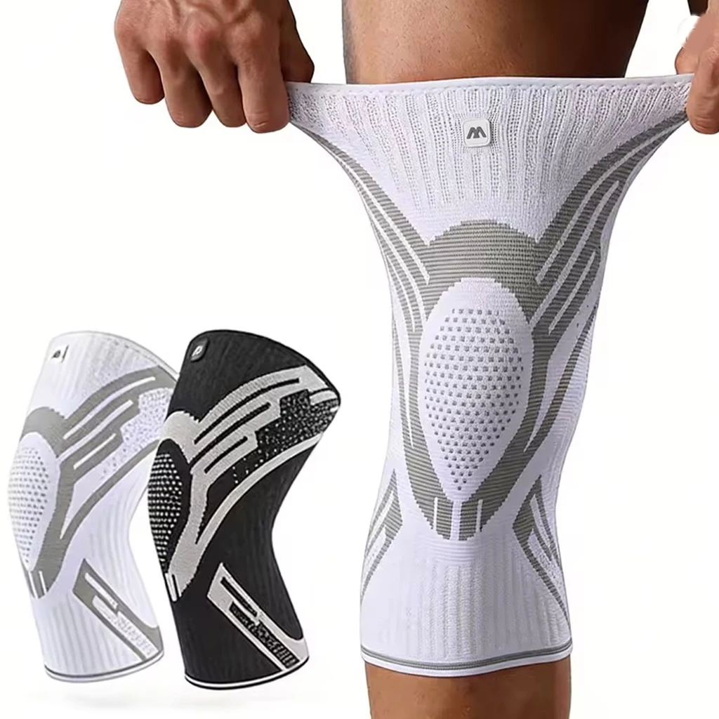 1/2 Stück Kompressions-Kniebandage, rutschfeste, elastische Kniestütze, atmungsaktiver Sport-Knieschutz für Laufen, Fitnessstudio, Basketball