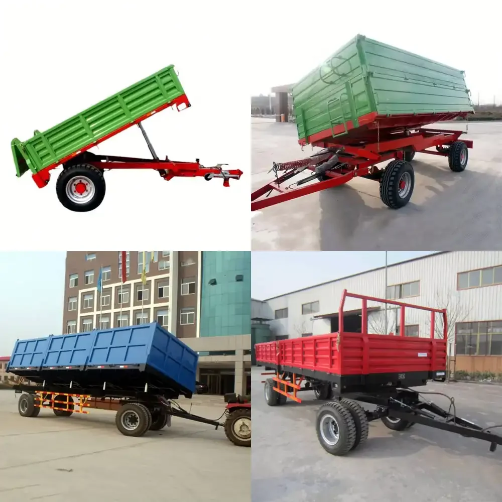 High Unloading Efficiency 3-10 Ton Agriculture Farm Trailer 2 Wheel Hydraulic Dump Motor Long Service Life New/Used