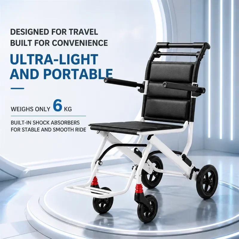 Ultra Light 6KG Manual Folding Cart Portable Single Handed Scooter for Easy Transport Germany Export Quality Compact Design