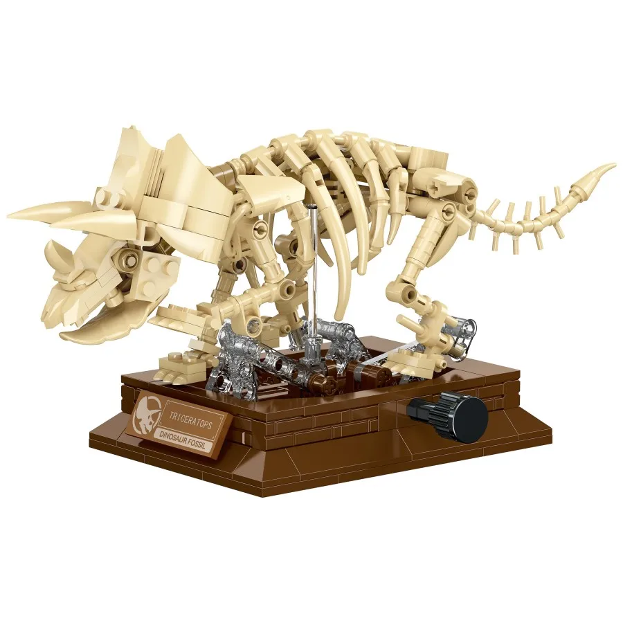 317 Pcs Triceratops MOC Building Set, Classic Ceratopsian Three-Horned Herbivore DIY Model, Challenging Gift for All Ages