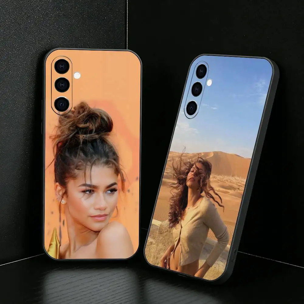 

Z-Zendaya Euphoria Printing Phone Case For Samsung Galaxy A73,A72,A71,A70,A52,A51 Others Soft Black Cover