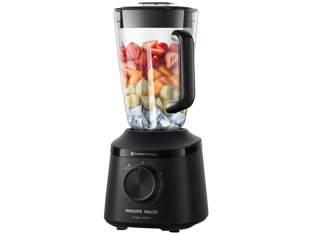 Liquidificador Philips Walita Series 3000 HR2270 5 Velocidades + Pulsar 1000W Preto - 220V
