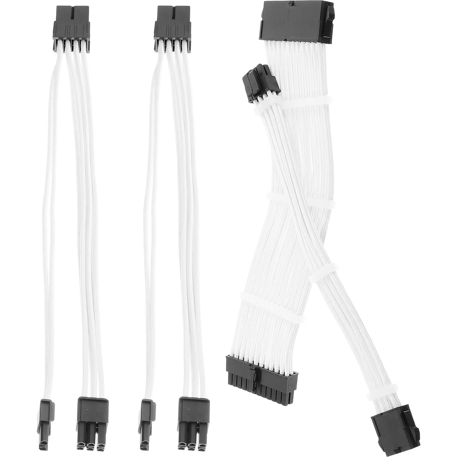 1Set Cable Extension Kit Premium Copper ABS Material 25Cm Length 24Pin Atx 8Pin Pcie GPU Cable Combo Pc Power Supply