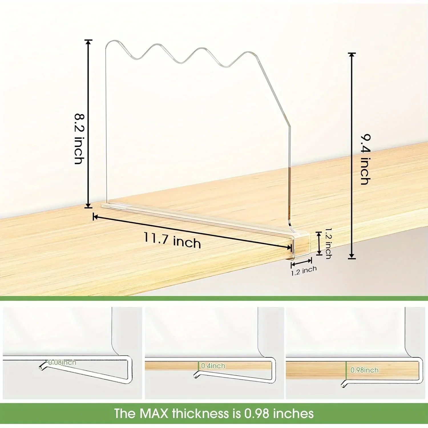 Synchronisation d'étagères pour l'organisation du Cisco, étagères en bois pour chambre à coucher, cuisine, bureau, armoires, paquet de 12