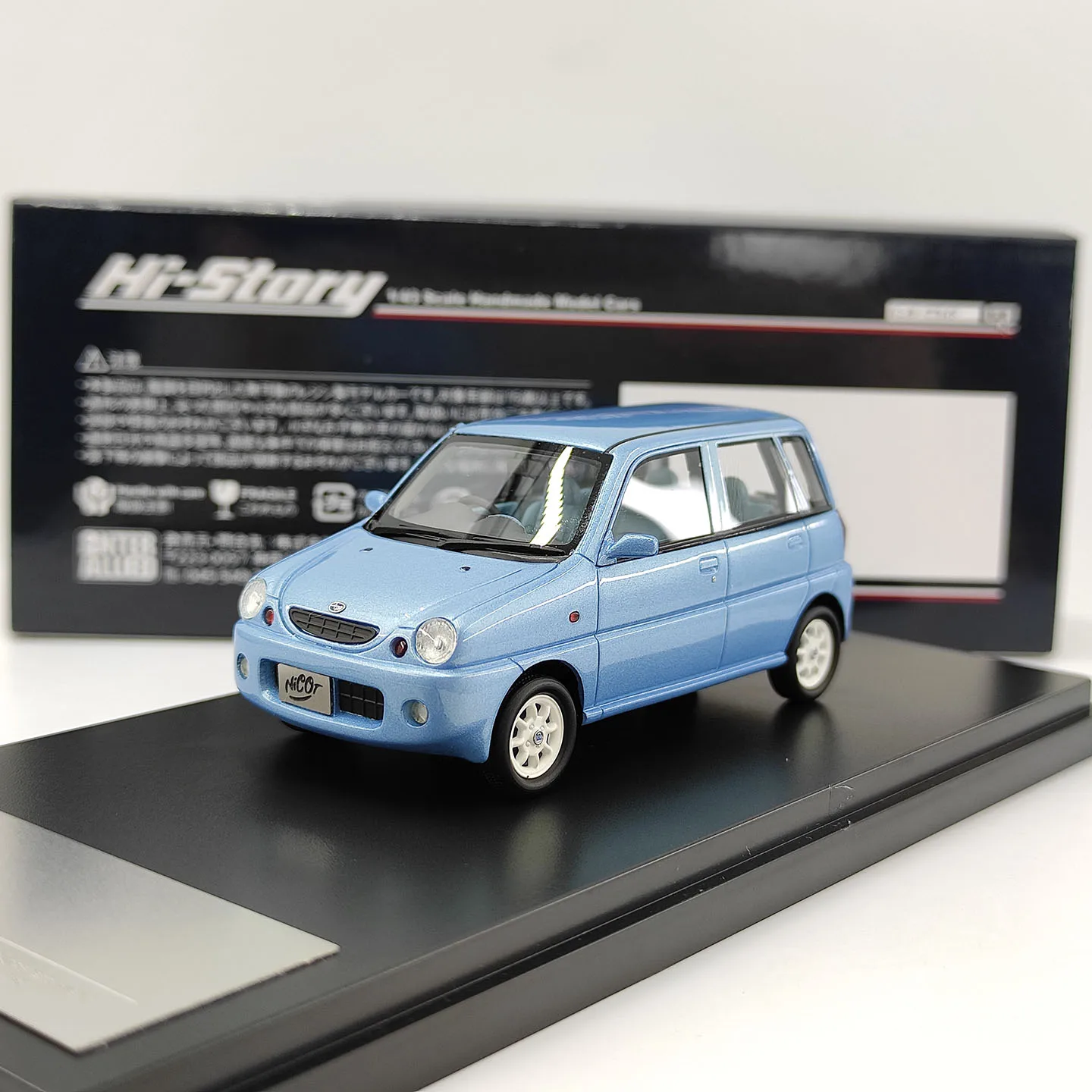 Hi-Story 1:43 Scale Subaru PLEO NICOT 2002 Sky Blue Resin Car Model