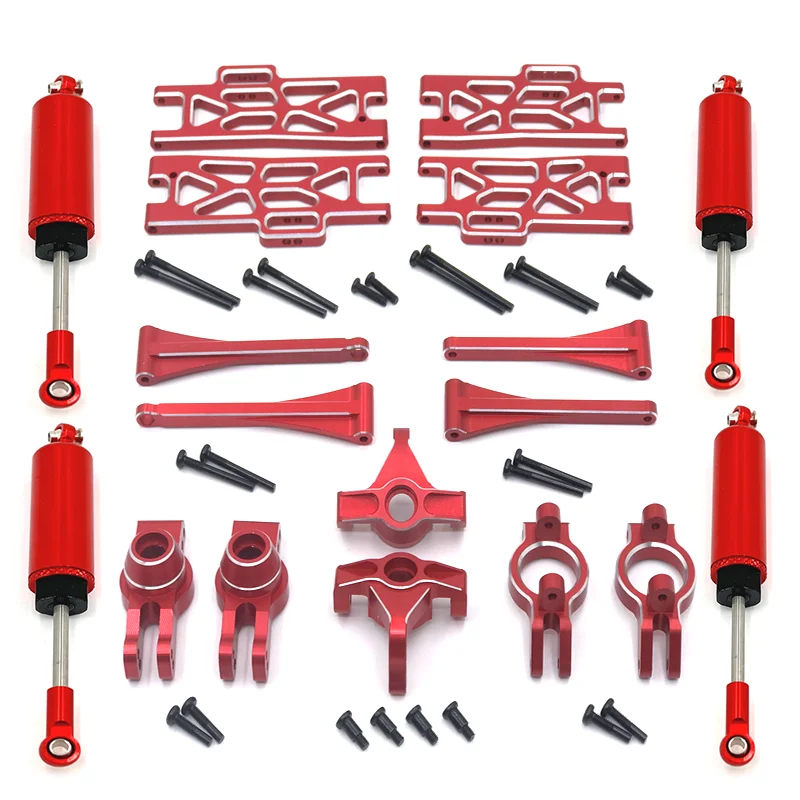 

Metal Upgrade Parts Kit Swing Arms Steering Cup Shock Absorber for WLtoys 104016 104018 104009 12402 12404 12409 RC Car