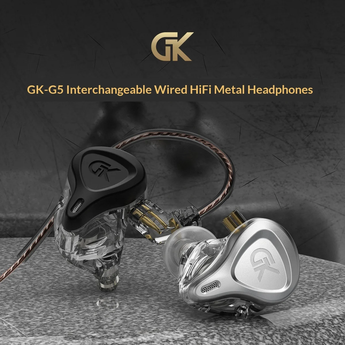 

Наушники-вкладыши GK GK-G5 HiFi с металлическим корпусом, 10-мм динамическим драйвером и съемным кабелем для любителей музыки, игр и аудио.
