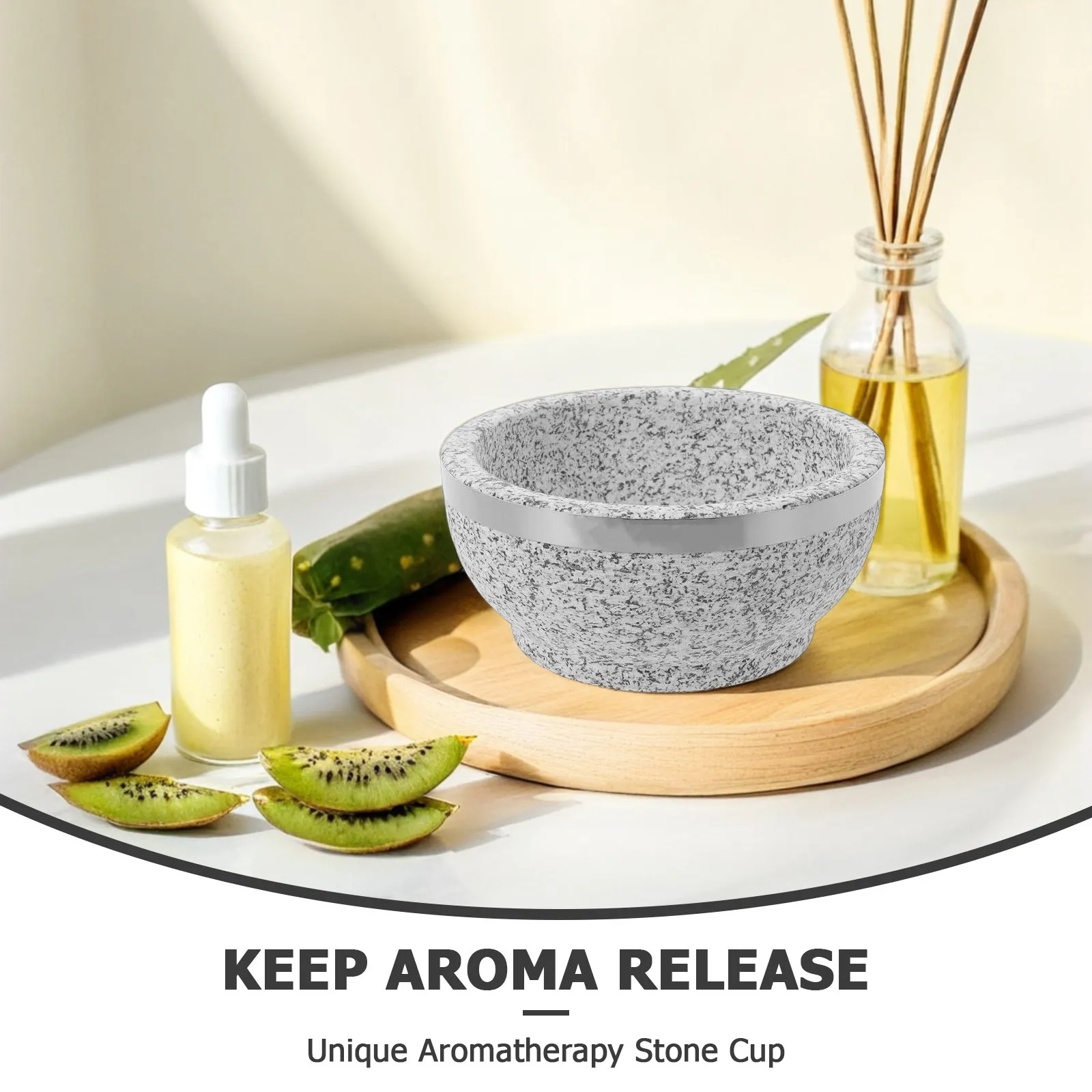 Sauna Aromatherapy Stone Cup 400Ml Natural Essential Oil Holder Heatproof Diffuser Bowl Sauna Accessories Home Spa Steam Room