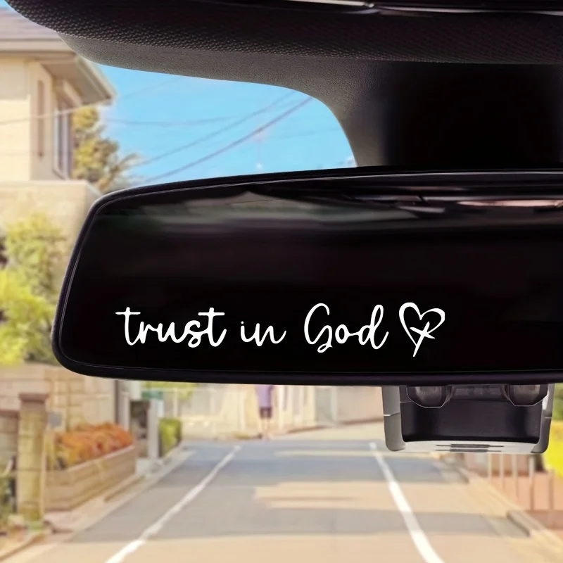 

Trust in God Rear View Mirror Stickers, Christian Auto Parts, Car Stickers, Cute Car Stickers, Mirror Decals, Christmas