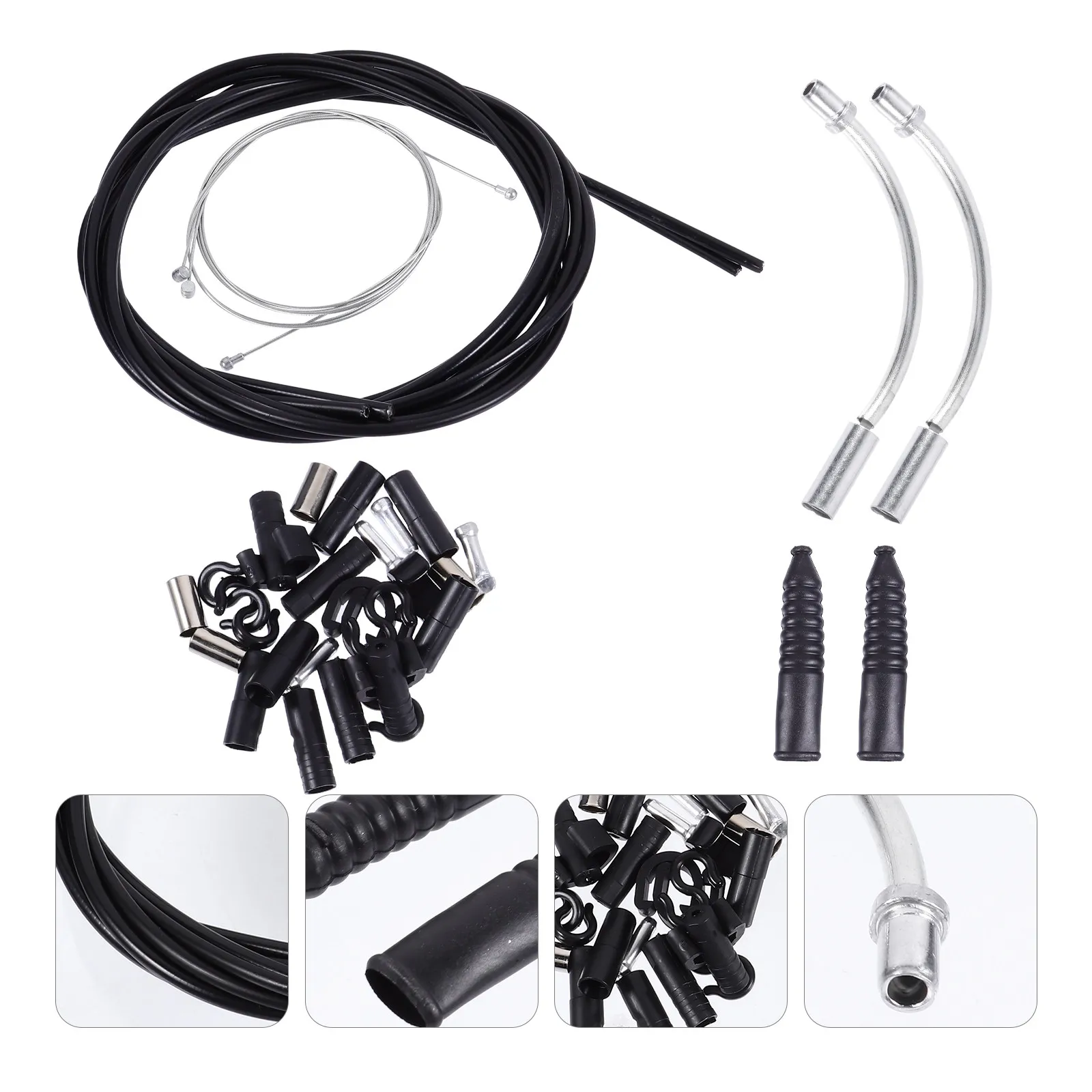

1Set Bicycles Brake Cable Housing Metal Transmission Line for Mountain Road Foldable Bikes Reduce Friction Brake Cable Kit