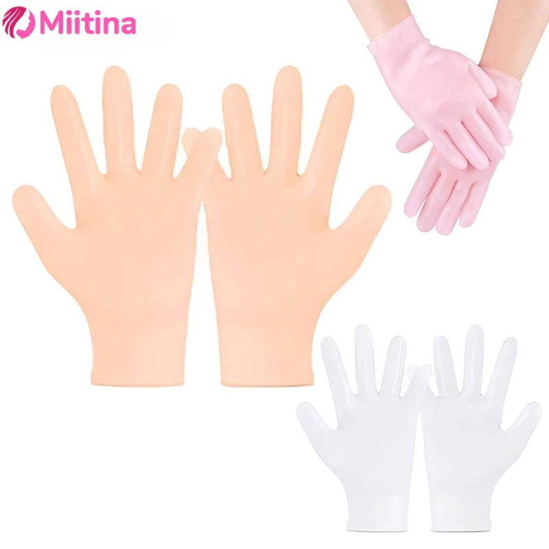 

1 Pairs Silicone Moisturizing Gloves Foot Socks for Dry Cracked Feet Foot Care Socks Spa Pedicure Socks Moisturizing Gel Gloves