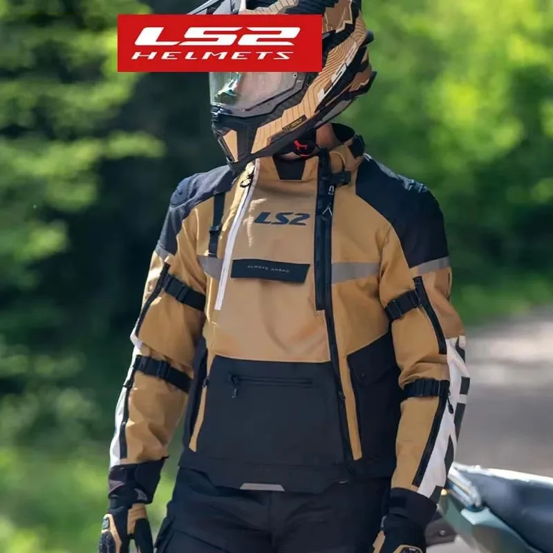 

Мотокуртка LS2 MJ166 X-MASTER Adventure, водонепроницаемая, 3-слойная, всесезонная, со съемным термовкладышем, вентиляцией и защитой