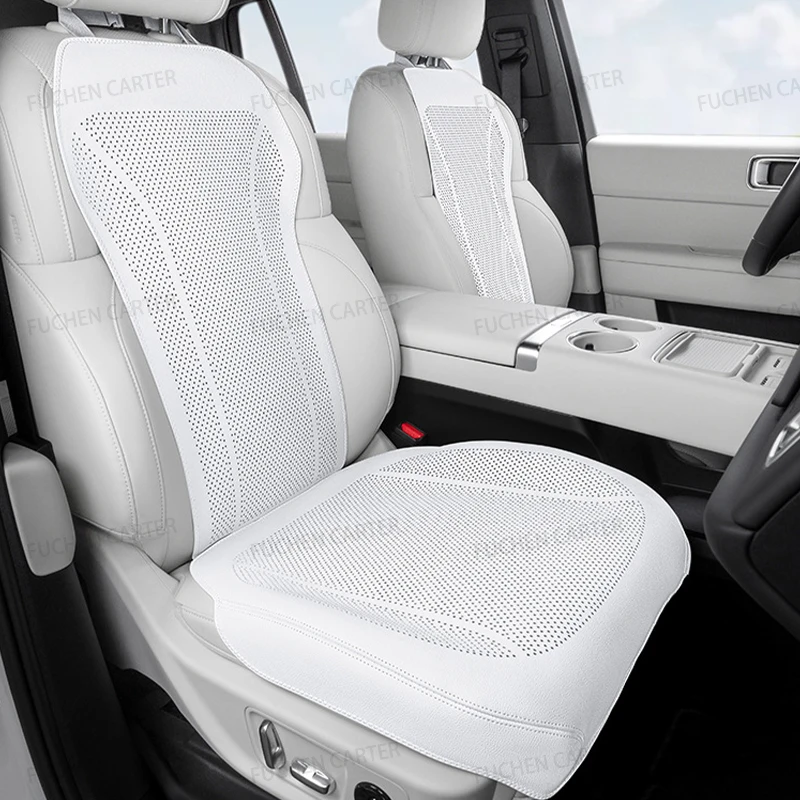 For Tesla Model 3/Y Car Seat Cover Full Surround Protective Covers Breathable Sweatproof Four Seasons Nappa Leather Seat Cushion