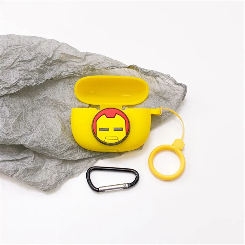 Hoạt Hình Tai Nghe Ốp Lưng Redmi Búp 4 Pro Silicone Không Dây Blutooth Tai Nghe Nhét Tai Sạc Hộp Vỏ Bảo Vệ Có Dây Buộc