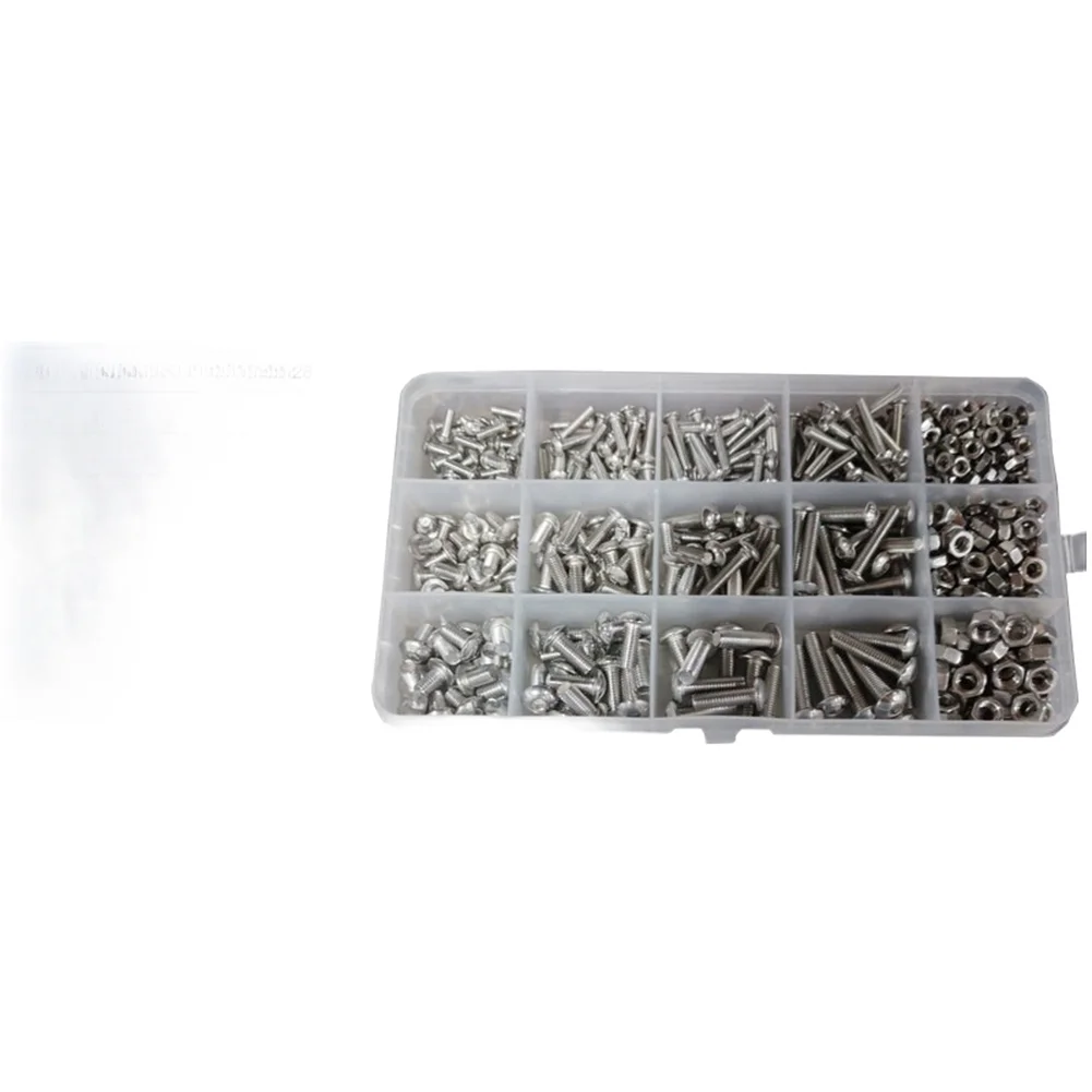 

Набор из 150 шт. винтов с шестигранной головкой и гаек из нержавеющей стали 304 для крепежа M3 для промышленных и бытовых проектов