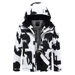 Outdoor-Sport Mann Schnee mäntel Ski bekleidung Kapuze warme Frauen Skiing Jacke Mountian wind dichte weibliche Snowboard Trainings anzug Kleidung