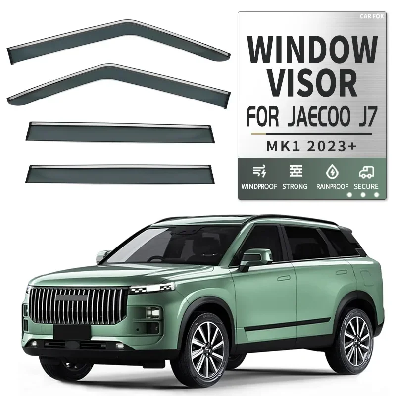 Fit For Jaecoo J7 Window visor Car Sun Rain Guard Vent Shade Deflector Wind Weathershield Moulding Trim Tuning Accessories