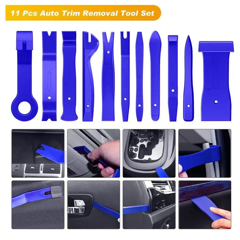 Fastener Remover Tool Kit 102pcs Trim Removal Door Panel Remover Kit Pry Puller Car Upholstery Repair Radio Auto Clip Pliers For