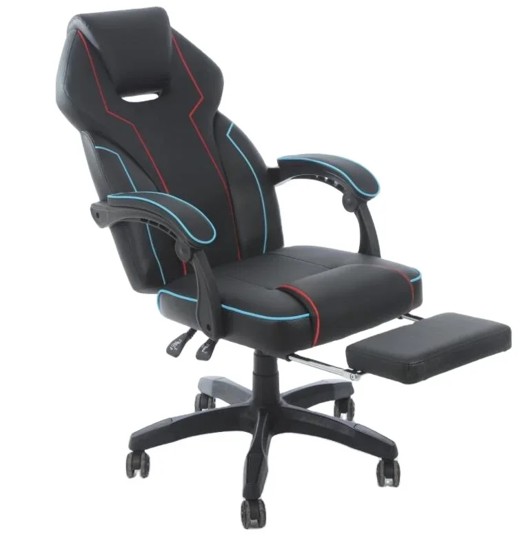 Spider Lift Chair Comfortable Stainless Steel And Synthetic Leather Swivel PC Gaming Racing Chair With Footrest