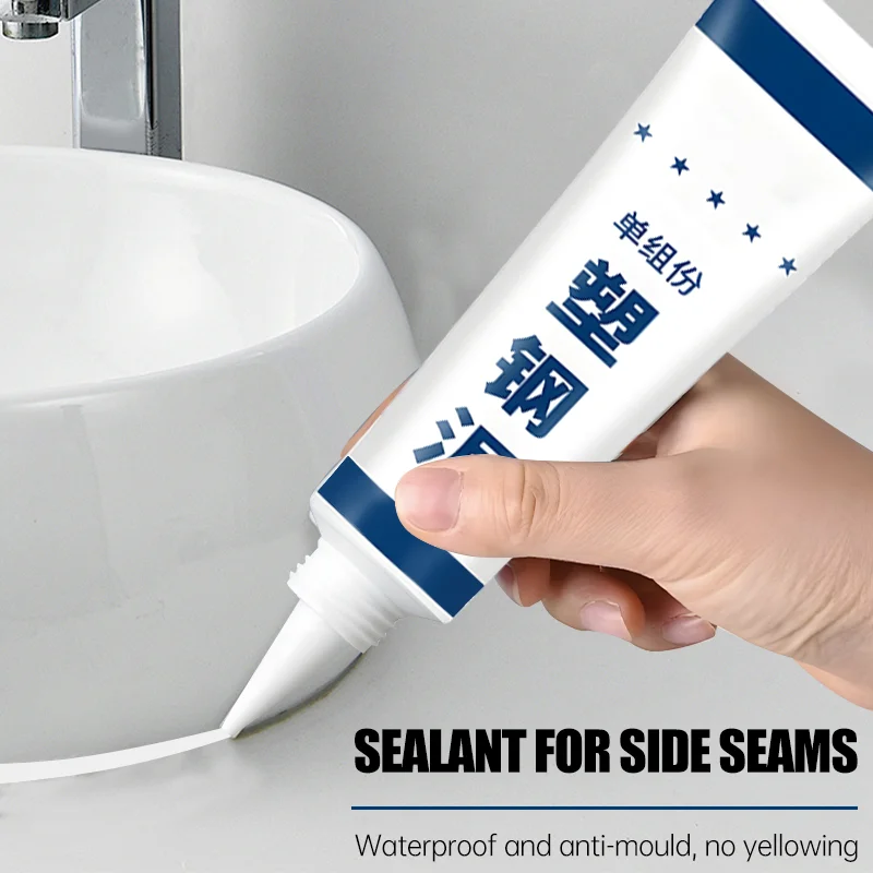 60ml Steel Mud Waterproof Glue Anti-mould Sealant Ceramic Adhesive Sink Toilet Base Plastic Clay Quick-drying Plugging King