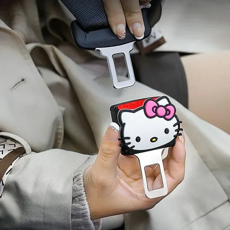 Hello Kitty zaczep na pas bezpieczeństwa wtyk przedłużacza fotelik samochodowy klamra z klamrą do paska bezpieczeństwa konwerter przedłużający akcesoria samochodowe