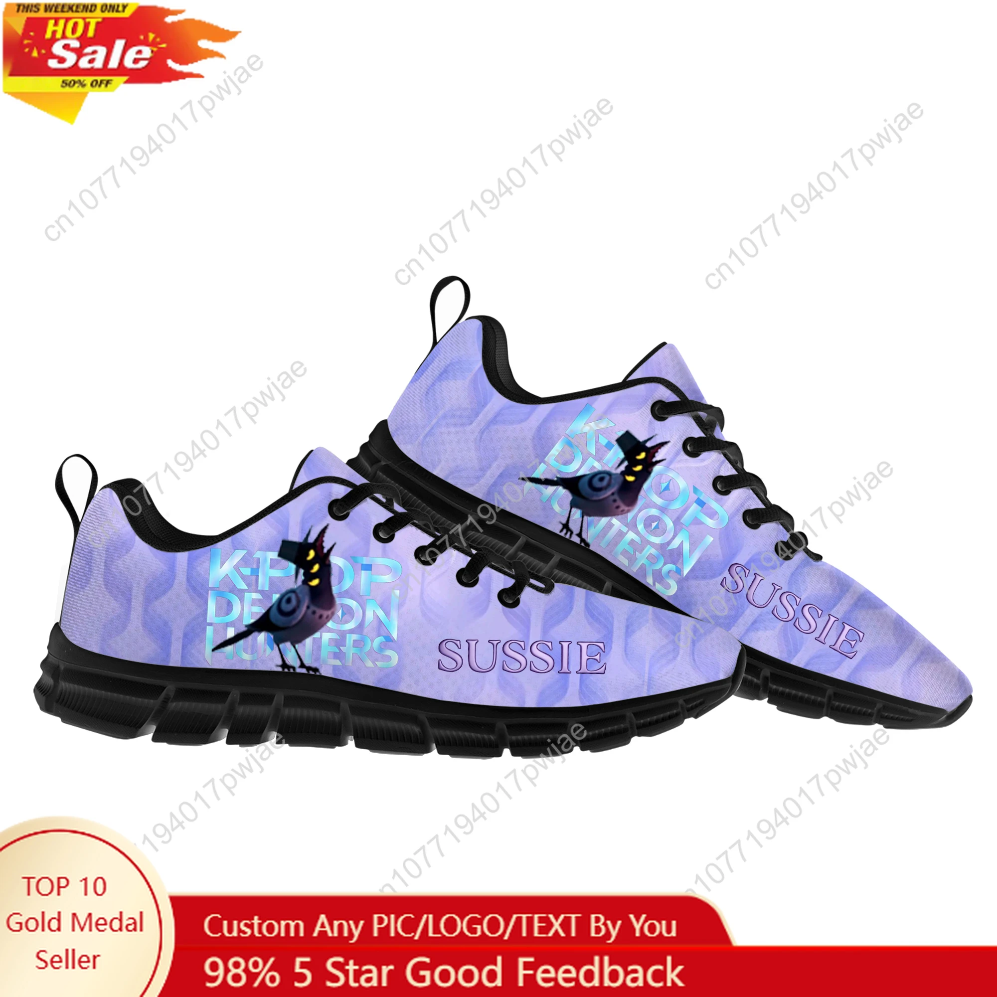 

KPop Demon Hunters Sussie Flats Sports Shoes Mens Womens Running Sneakers Fashion Casual Hiking Sneaker Custom Built Shoes