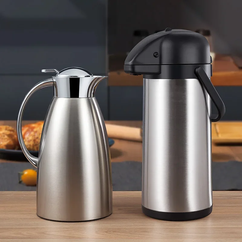 Large Capacity 304 Stainless Steel Insulated Water Kettle Vacuum Bottle Household Air Pressure Water Dispenser