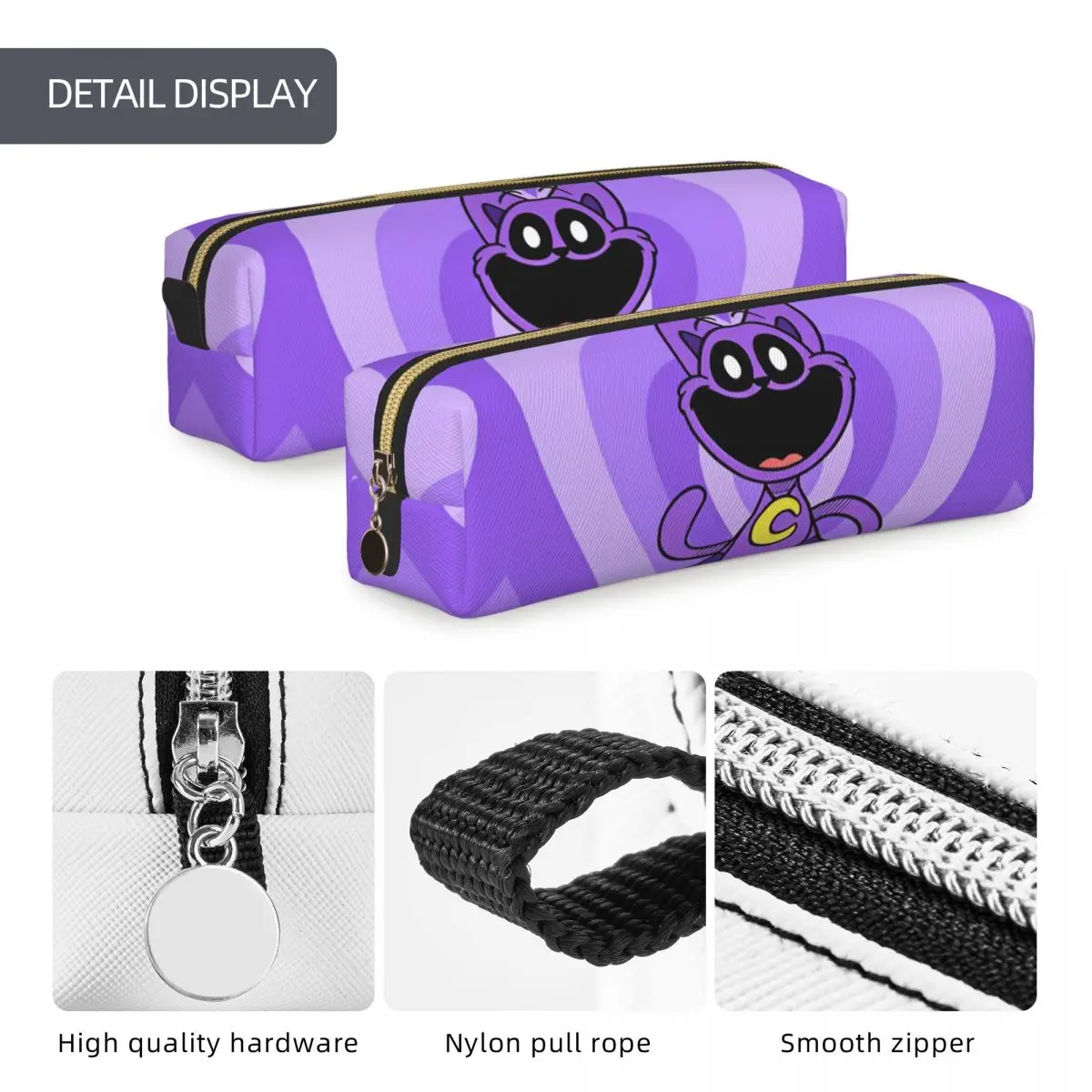 لطيف يبتسم المخلوقات مقلمة لعبة الكرتون القلم حقيبة الفتيات الفتيان تخزين كبير اللوازم المدرسية سستة صندوق رصاص