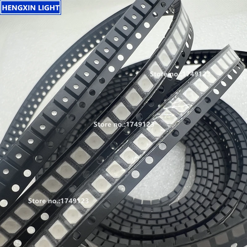 Super Bright 3528 Red SMD LED, Diffused, Reverse Red, Sanded Surface Copper Frame With Gold Wire, 2Pin 1210 Light Emitting Diode