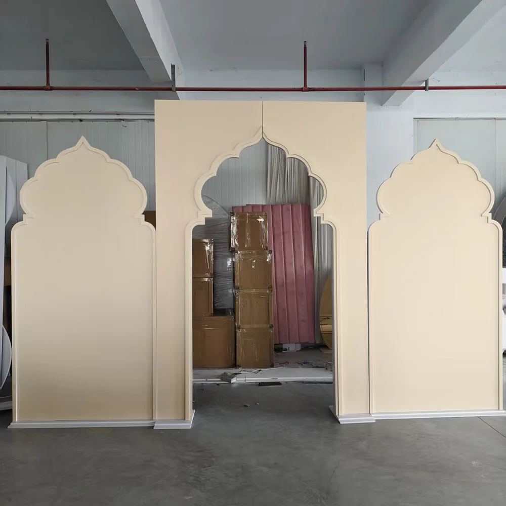 

New Design Arch Door Shape Arch Backdrop Panel Wedding Stage Decoration Backdrops PVC