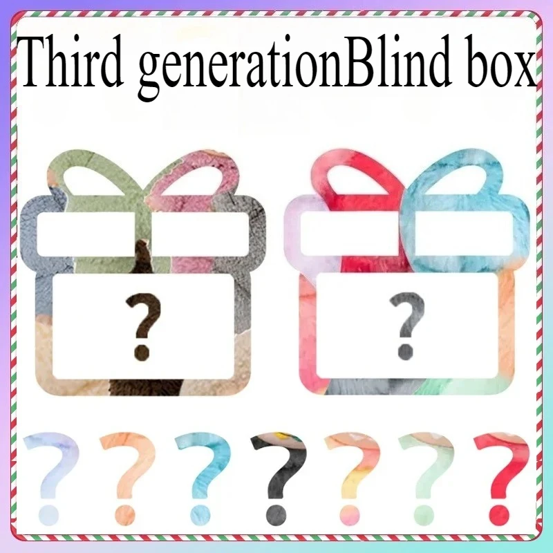 الجيل الثالث V3 لطيف الوحش أفخم لعبة هدايا عيد الميلاد Kawaii صندوق أعمى المفاتيح دمى هدايا