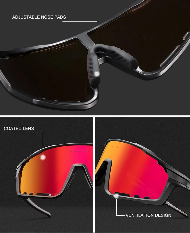 KAPVOE UV400 Radfahren Gläser Männer MTB Radfahren Sonnenbrillen Outdoor Sport Lauf Brillen Frauen Rennrad Gläser – Detail 2