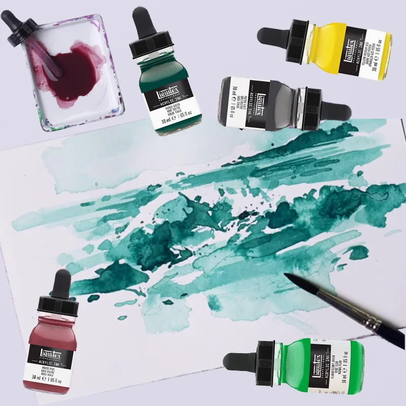 30ml Liquid Acrylic Ink Brightly Colored Waterproof Sun-resistant Not Easy To Fade for Hand-painted DIY Graffiti Manicure
