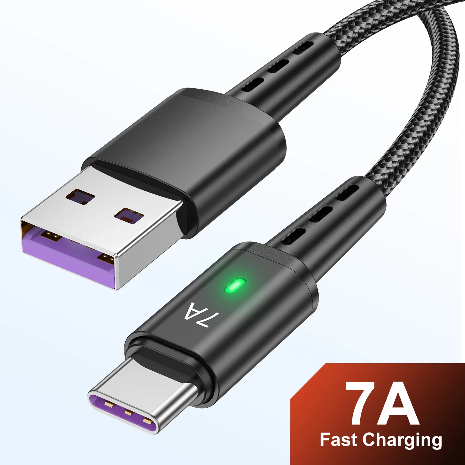Lovebay 7A USB Type C Cable For Realme Huawei P30 Pro Fast Charging Data Cord For Samsung Oneplus PD Charger For Samsung Oneplus