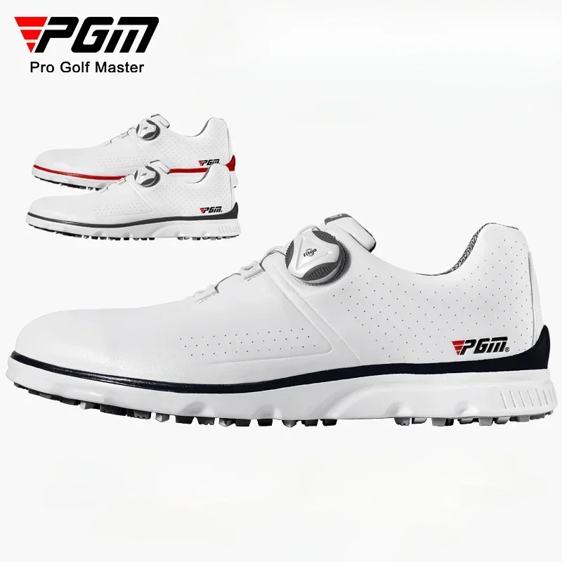 PGM Golf Shoes Men Waterproof Breathable Men's Golf Shoes Male Rotating Shoelaces Sports Sneakers Non-slip Trainers XZ166